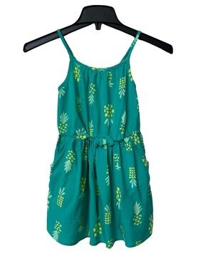 Cat & Jack Teal Tropical Pineapple Print Tank Dress - Size 5T